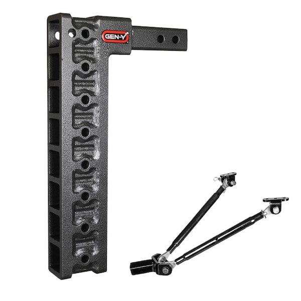 MEGA-DUTY 2 Shank 17.5 Drop 2K TW 16K Hitch & GH-0100 Stabilizer Kit